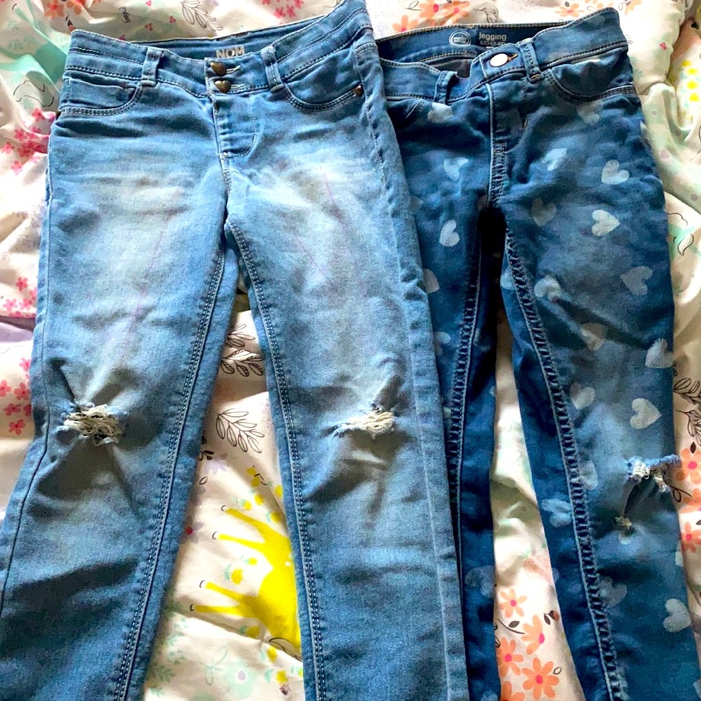 Girls pre distressed jeans!
